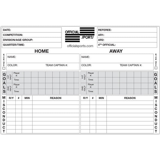 OFFICIAL SPORTS Report Forms - 2044