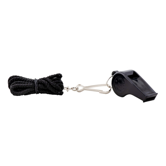 PLASTIC WHISTLE, LARGE. LANYARD A333